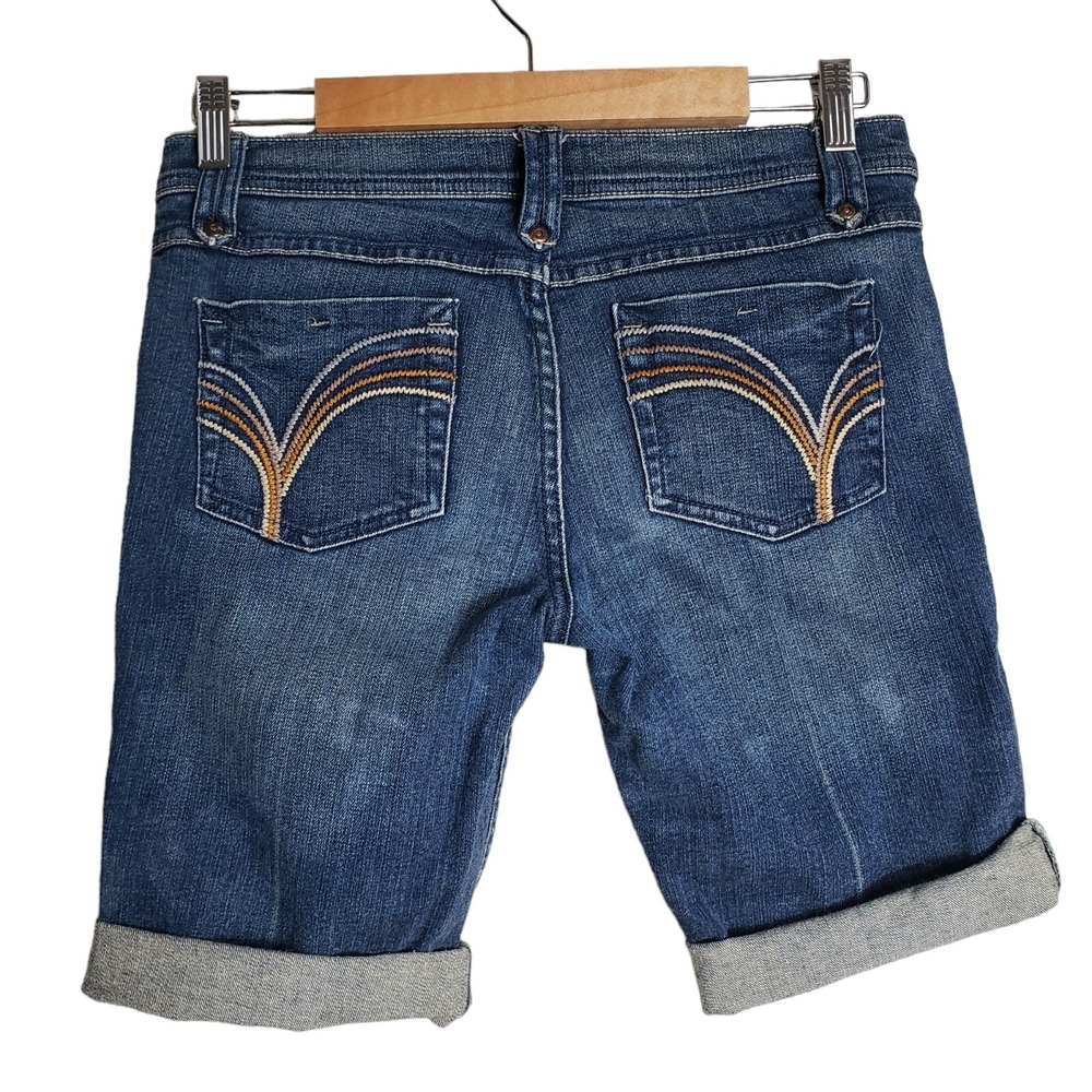 Vintage Anchor Blues Women's Size 9 Embroidered Pockets Low-rise Denim Shorts